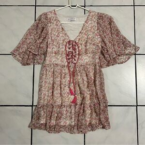 Sugarhigh; Pink Roses Flowy Dress